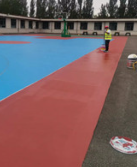 会同旧篮球场地面改造翻新整改   